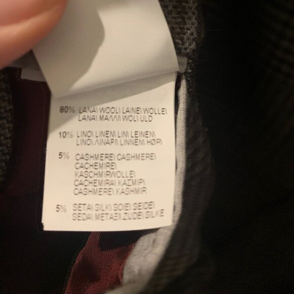 Brunello Cucinelli New Gray Checkered Cashmere and Wool Italian Blazer - Picture 8 of 8